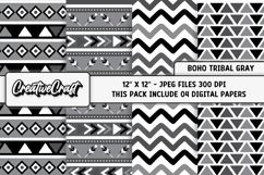 Boho Tribal Digital Papers, boho tribal digital scrapbook Product Image 1
