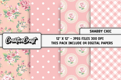 Shabby Chic digital paper, shabby chic backgrounds designs Product Image 1
