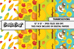 Thanksgiving Digital Papers, scrapbook, backgrounds designs Product Image 1