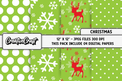 Christmas Digital Papers, christmas backgrounds designs Product Image 1
