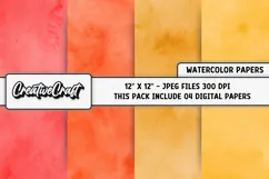 Watercolor Colors Digital Paper, watercolor illustration Product Image 1