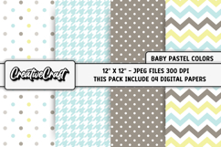 Baby Pastel Colors Digital Papers, baby backgrounds designs Product Image 1