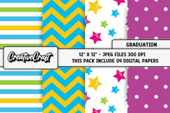 Graduation Digital Papers, scrapbooking backgrounds designs Product Image 1