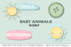 Baby Animals png clipart, baby graphics, animal illustration Product Image 1