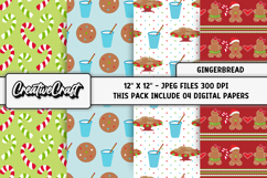 Christmas Digital Paper, gingerbread christmas digital paper Product Image 1