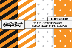 Construction Digital Papers, build truck scrapbook designs Product Image 1