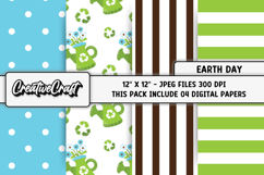 Earth Day Digital Papers, backgrounds designs, illustrations Product Image 1