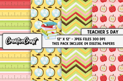 Teachers Digital Paper, school scrapbook backgrounds designs Product Image 1