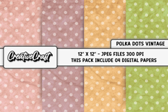 Polka Dot Vintage Digital Papers, vintage backgrounds design Product Image 1