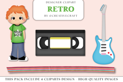 Retro 80s png clipart, retro 80s illustration, 80s graphics Product Image 1