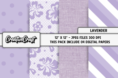 Lavender Digital Papers, purple backgrounds illustrations Product Image 1