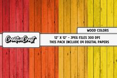 Wood Colors Digital Papers, primary colors background design Product Image 1