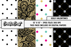 Valentines Day Digital Papers, scrapbook backgrounds designs Product Image 1