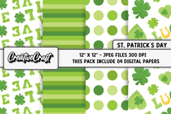 St Patricks Day Digital Papers, st patricks day illustration Product Image 1
