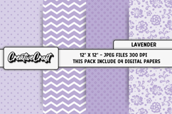 Lavender Digital Papers, purple backgrounds illustrations Product Image 1