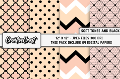Soft Tones Digital Papers, soft tones scrapbook backgrounds Product Image 1