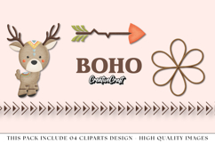 Tribal Boho Clip Art, tribal graphic, boho illustrations Product Image 1