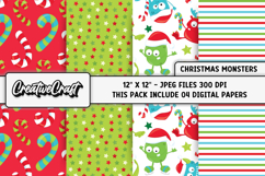 Christmas Digital Papers, christmas backgrounds designs Product Image 1
