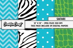 Safari Digital Papers, animal print backgrounds designs Product Image 1