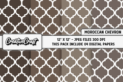 Moroccan Chevron Digital Papers, moroccan backgrounds design Product Image 1