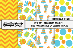 Happy Birthday Digital Papers, scrapbook backgrounds designs Product Image 1