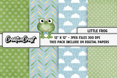 Little Frog Digital Papers, scrapbooking backgrounds designs Product Image 1
