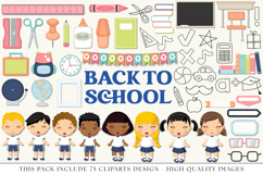 Back to School Clip Arts, school supplies, school graphics Product Image 1