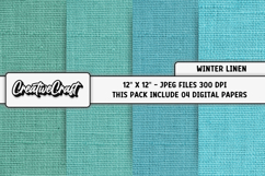 Winter Linen Digital Paper, christmas digital paper graphic Product Image 1