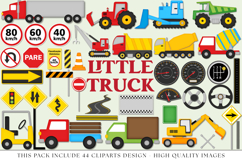 Little Truck Clip Art, little truck cliparts graphics png Product Image 1