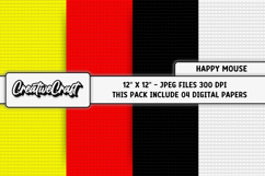 Happy Mouse Digital Papers, scrapbooking backgrounds designs Product Image 1