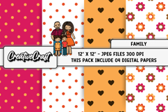 Family Digital Papers, family backgrounds designs Product Image 1