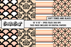 Soft Tones Digital Papers, soft tones scrapbook backgrounds Product Image 1