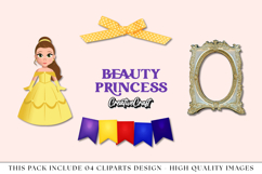 Beauty Princess png clipart, princess printable illustration Product Image 1
