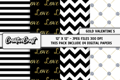 Valentines Day Digital Papers, scrapbook backgrounds designs Product Image 1