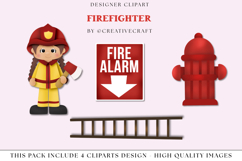 Firefighter Clipart, firefighter graphics, illustrations Product Image 1