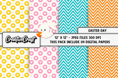 Easter Day Digital Paper, easter day background illustration Product Image 1