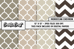 Moroccan Chevron Digital Papers, moroccan backgrounds design Product Image 1