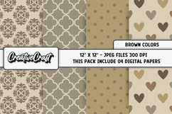 Brown Colors Digital Papers, brown backgrounds designs Product Image 1