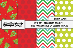 Christmas Digital Papers, santa claus backgrounds designs Product Image 1