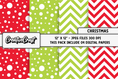Christmas Digital Papers, christmas backgrounds designs Product Image 1