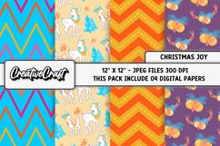 Christmas Digital Paper, christmas scrapbook illustrations Product Image 1