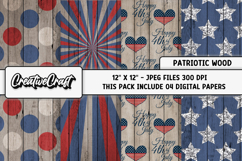 4th of July Digital Papers, independence day digital papers Product Image 1