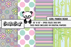 Baby Panda Bear Digital Papers, scrapbook background designs Product Image 1