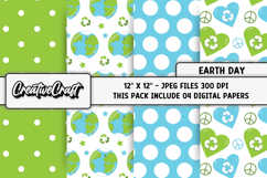 Earth Day Digital Papers, backgrounds designs, illustrations Product Image 1
