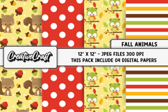 Autumn Fall Digital Paper, thanksgiving digital scrapbook Product Image 1