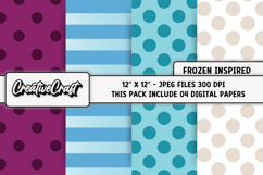 Frozen Inspired Digital Papers, scrapbooking papers designs Product Image 1