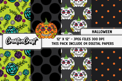 Halloween Digital Papers, scrapbooking, backgrounds designs Product Image 1