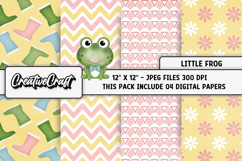 Little Frog Digital Papers, scrapbooking backgrounds designs Product Image 1