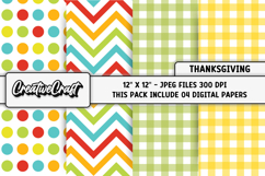 Thanksgiving Digital Papers, scrapbook, backgrounds designs Product Image 1