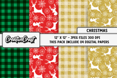 Christmas Digital Papers, christmas backgrounds designs Product Image 1